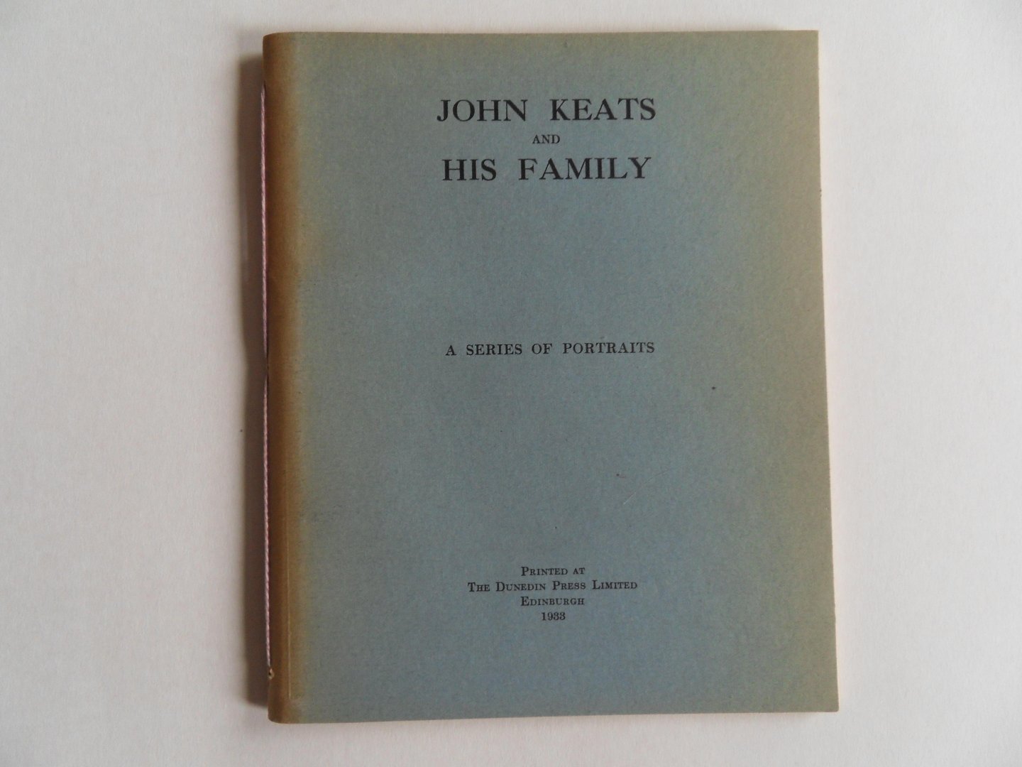 Buxton Forman, M. [ inleiding ]. - John Keats and His Family. - A series of portraits. [ Six Photogravures ]. [ Only 100 copies printed ].