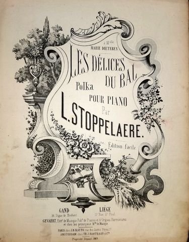 Stoppelaere, L.: - Les délices du bal. Polka pour piano. Edition facile
