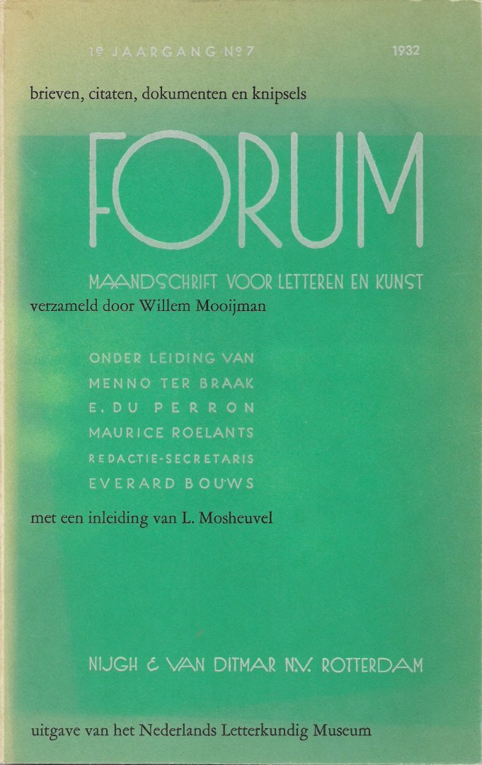 Mooijman, Willem - Forum - Brieven, citaten, dokumenten en knipsels.
