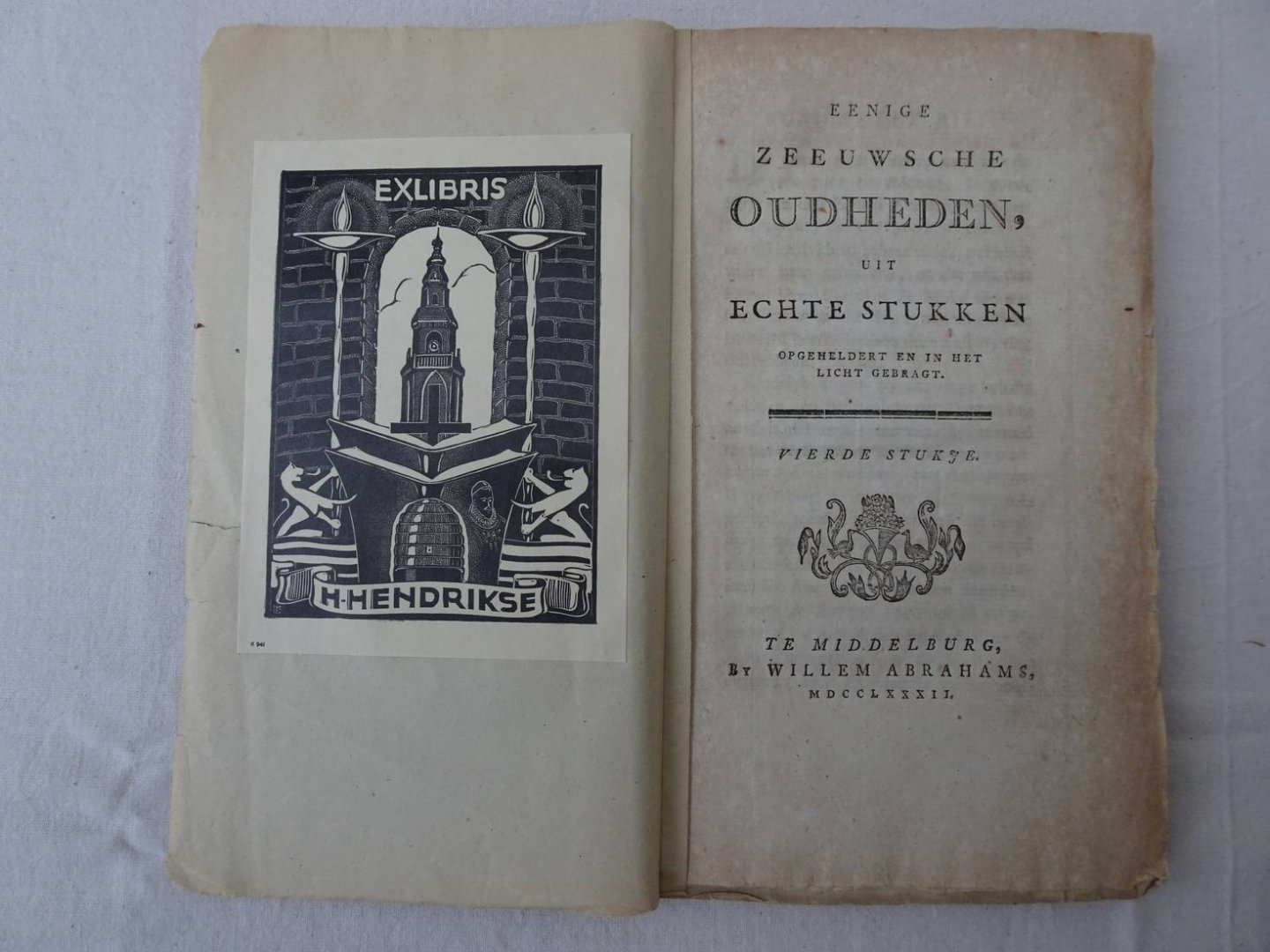 Ermerins, Jacobus - Eenige Zeeuwsche Oudheden, uit Echte Stukken opgehelderd en in het licht gebragt. Vierde stukje.De Heerlykheid  van Oostkapelle in Walcheren. Aanhangzel tot de Heerlykheid van Oostkapelle in Walcheren.