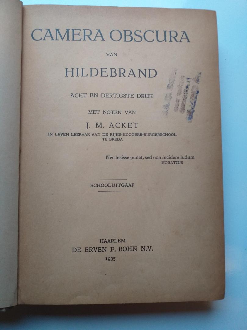 Hildebrand, A.D. - Camera obscura