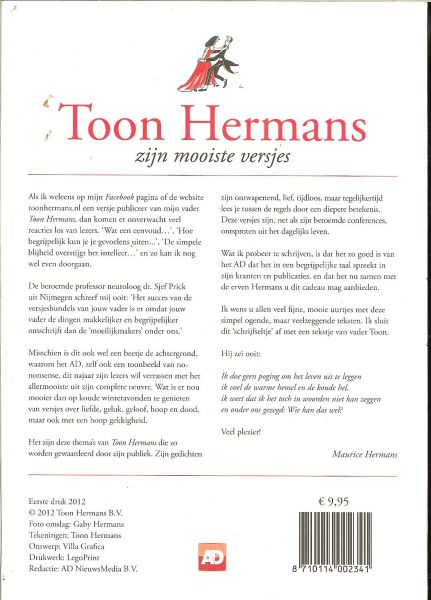 Hermans, Toon - Zijn mooiste Versjes  .. met tekeningen  van Toon