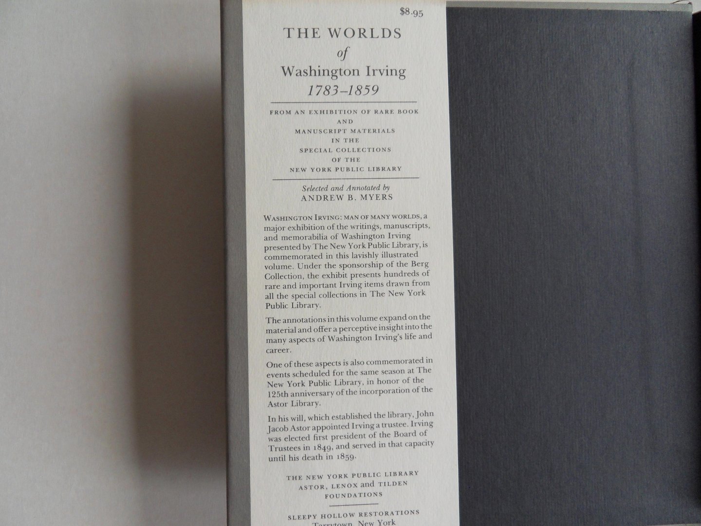 Myers, Andrew B. [ selected and annotated by ]. - The Worlds of Washington Irving. 1783 - 1859.