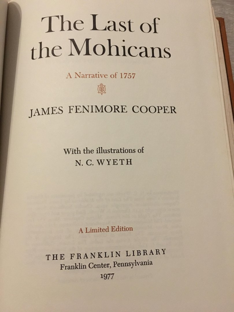 James Fenimore Cooper - The 100 Greatest masterpieces of American literature; The last of the Mohicans