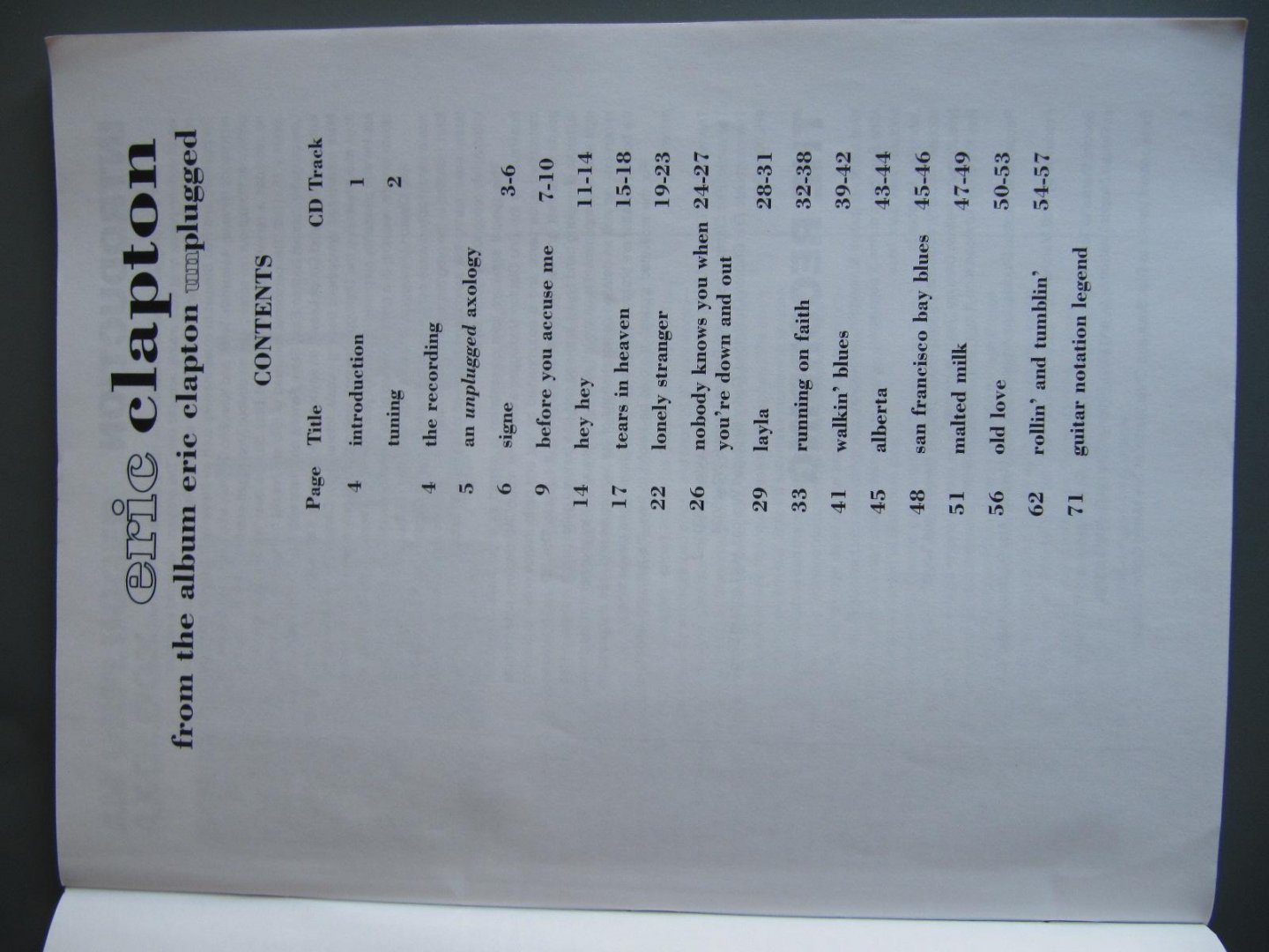 Marshall, Wolf - Eric Clapton from the Album Eric Clapton Unplugged