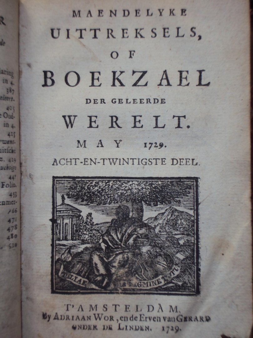  - Maendelyke uittreksels of boekzael der geleerde werelt