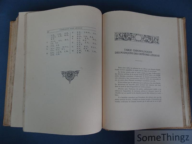 Joseph Brassinne. - L'orfevrerie civile liégeoise Tome I. [N° 159 de 165 exemplaires.]