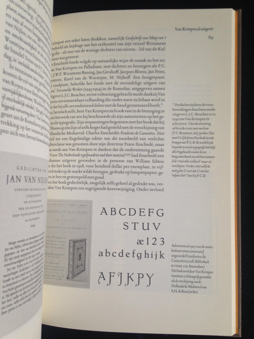  - Adieu Aesthetica & Mooie Pagina’s! J.van Krimpen en het schoone boek, letterontwerper en boekverzorger 1892-1958,