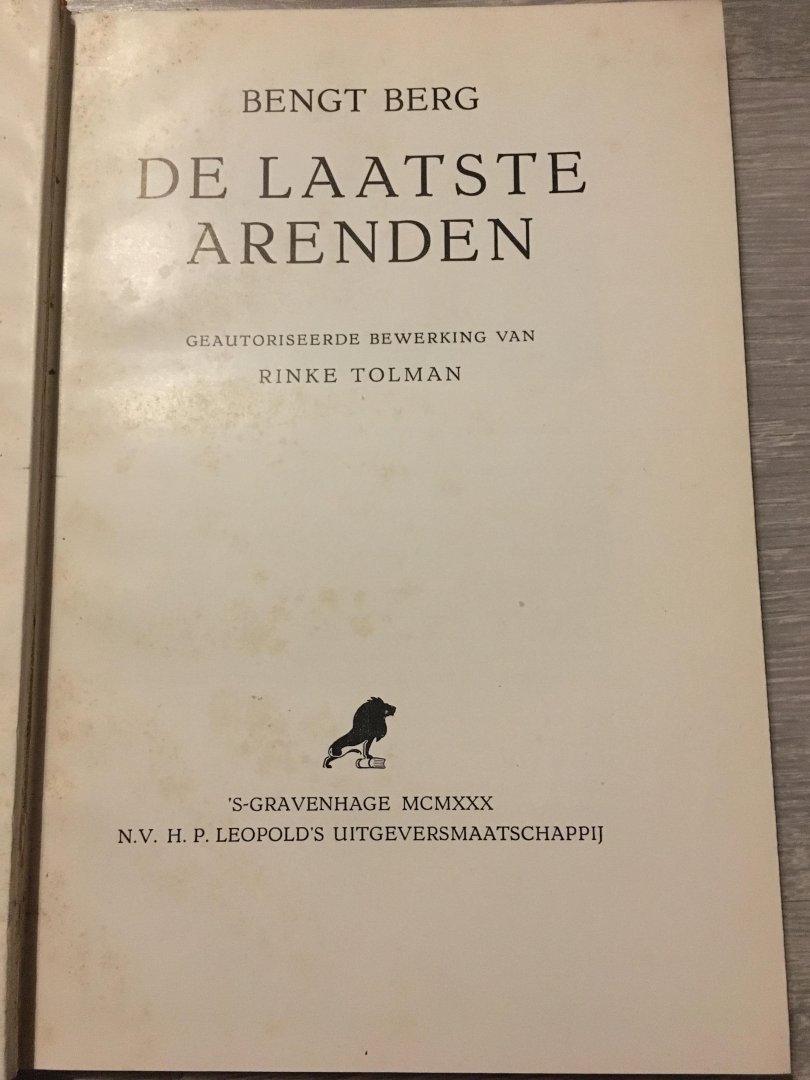 Bengt Berg - De laatste arenden