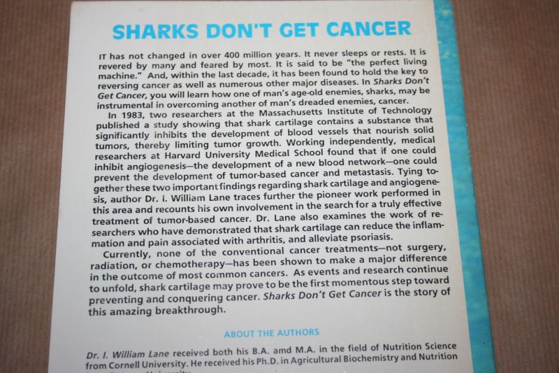 Dr. I. William Lane & Linda Comac - Sharks don't get cancer - How Shark cartilage could save your life