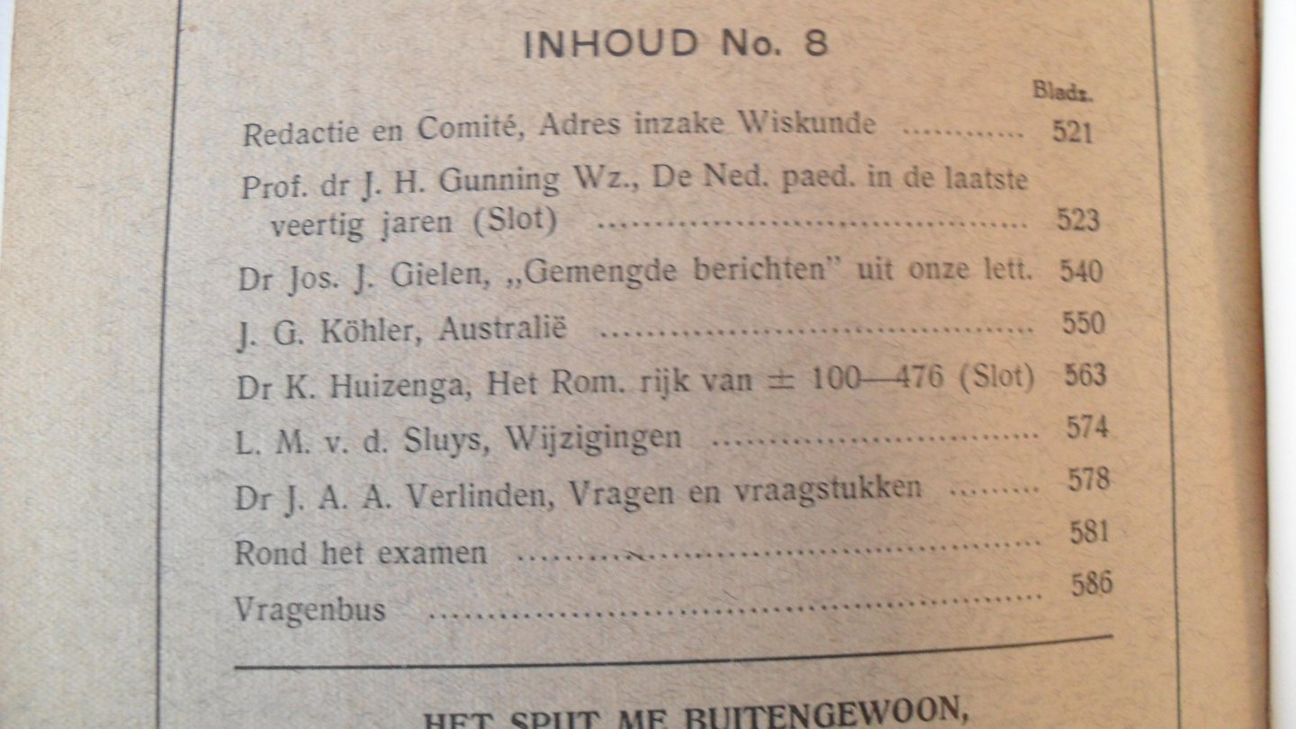 Leendertse M.J. (redactie) - DE HOOFDAKTE      (maandblad voor hoofdakte-studie )