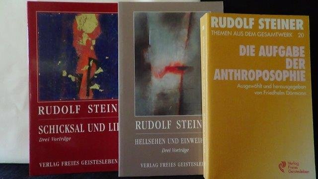 Steiner, Rudolf, - Steiner, Rudolf: 3 Taschenbücher. 1. Die Aufgabe der Anthroposophie 2. Hellsehen und Einweihung 3. Schicksal und Liebe.