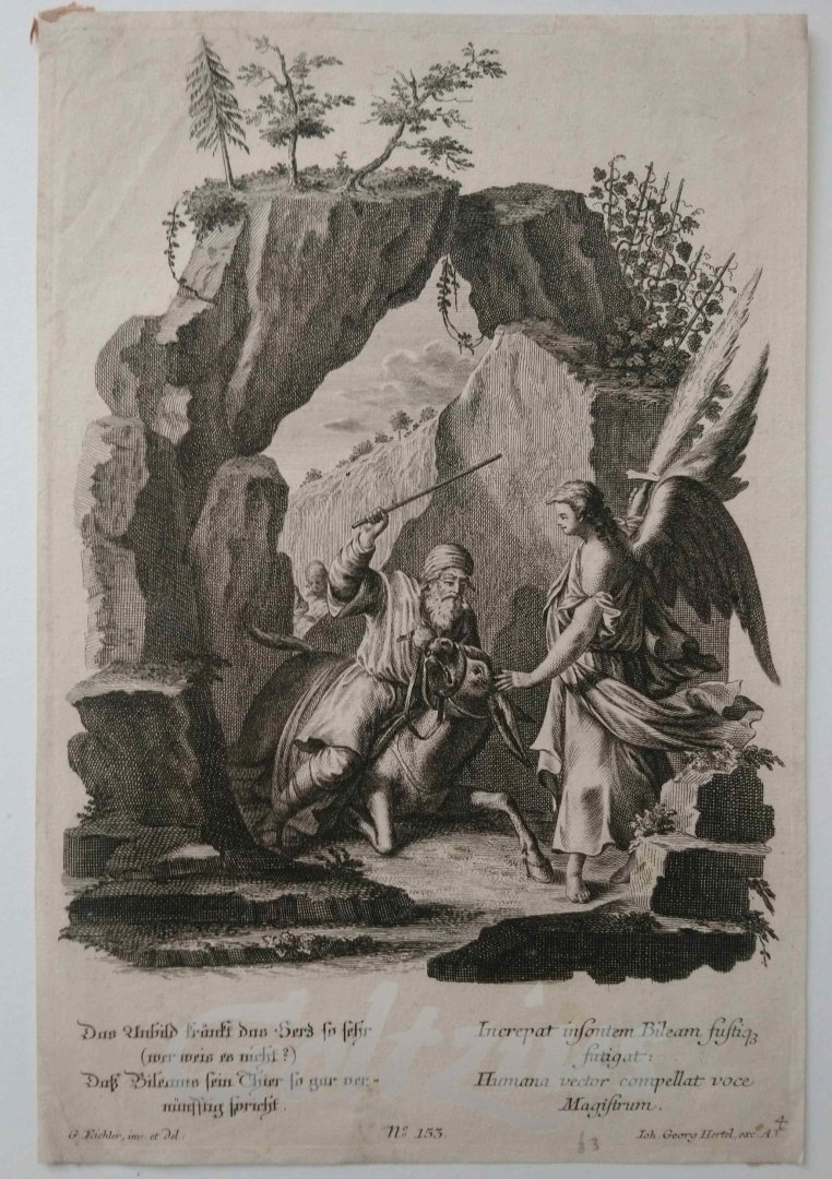 HERTEL, JOHANN GEORG (I), - Bileam and the speaking donkey
