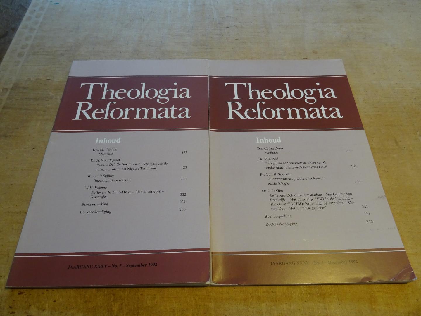 Brummelen, Dr. A. van , e.a. (Redactie) - Theologia Reformata / Jaargang 35