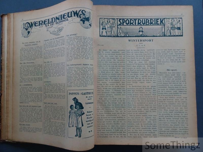 A.L. Smits (red.) / Daan Hoeksema (ills.) - Na de school: geïllustreerd weekblad voor Vlaamsche jongens en meisjes. 4e jaargang, 1928.