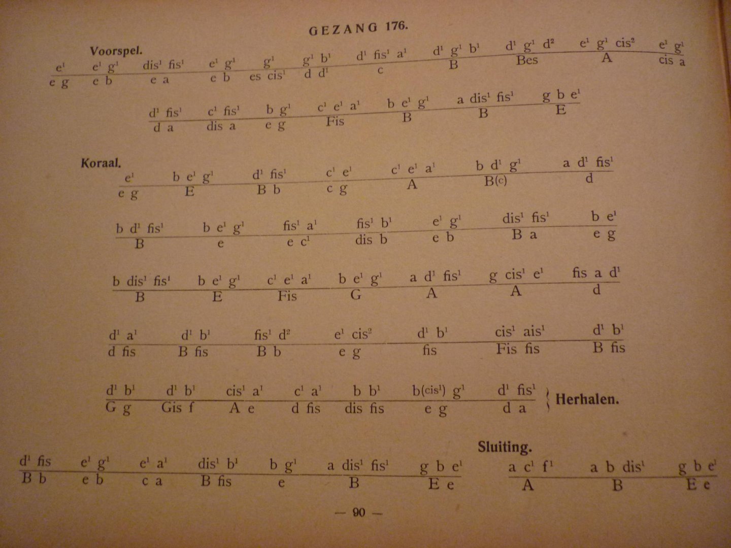 Doortmont; L. - Melodieen der Evangelische Gezangen + Vervolgbundel; Akkoorden in letters, voor orgel bewerkt