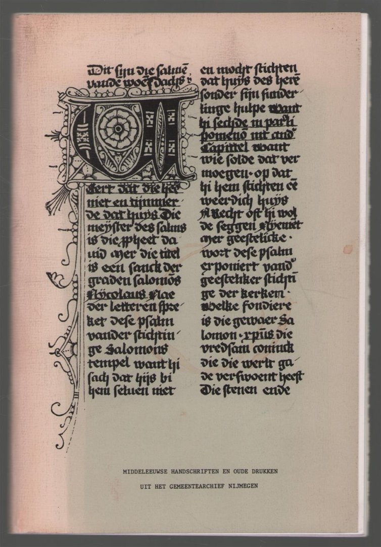AJ Geurts - Middeleeuwse handschriften en oude drukken uit het gemeentearchief Nijmegen