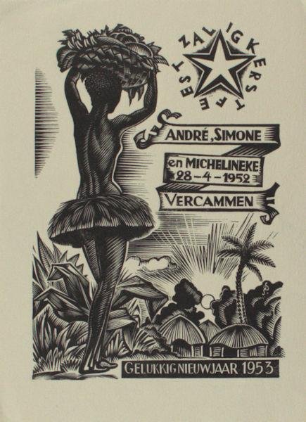 Jaegher, Luc. de. - Nieuwjaarswens van familie Vercammen 1953.