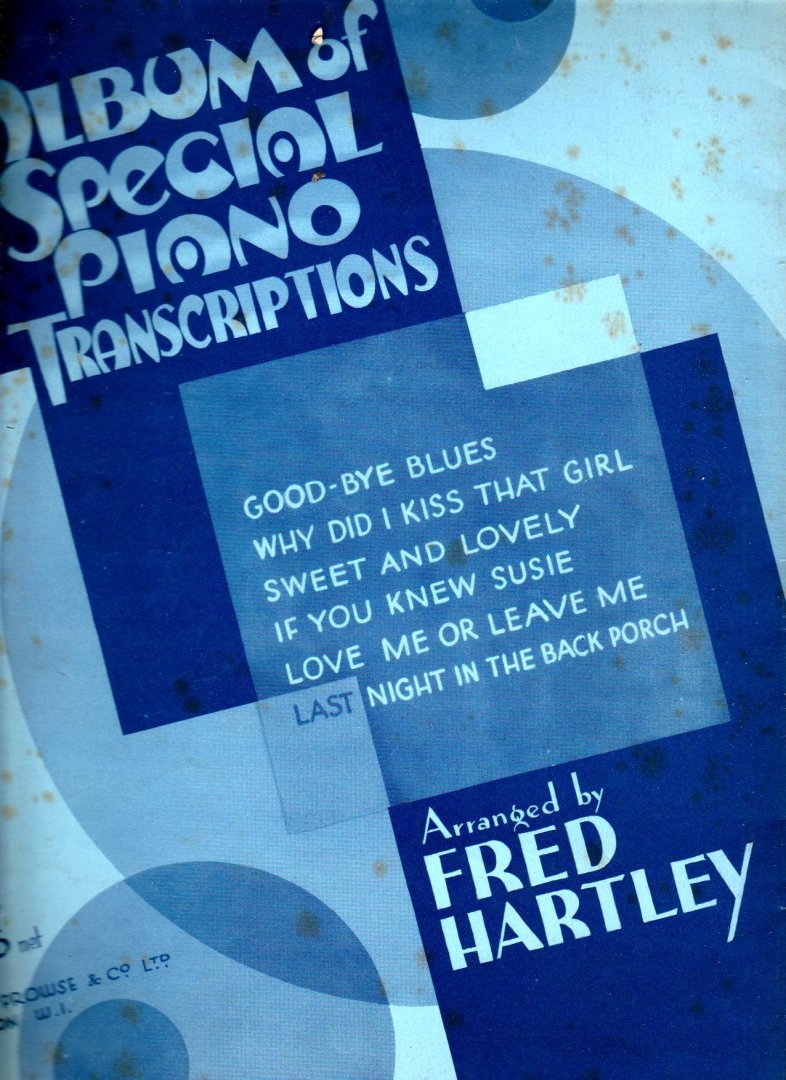 Hartley Fred - Album of Special piano Transcriptions