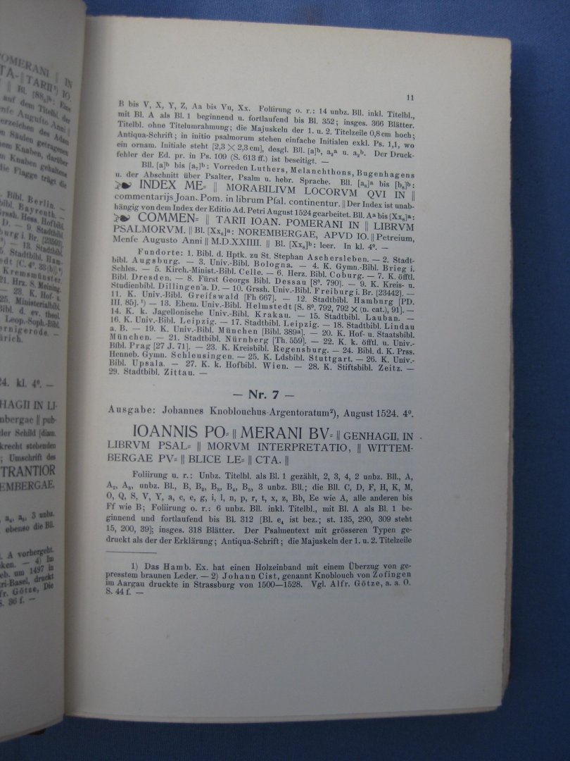 Geisenhof, Georg - Bibliotheca Bugenhagiana. Bibliographie der Druckschriften des D. Joh. Bugenhagen.