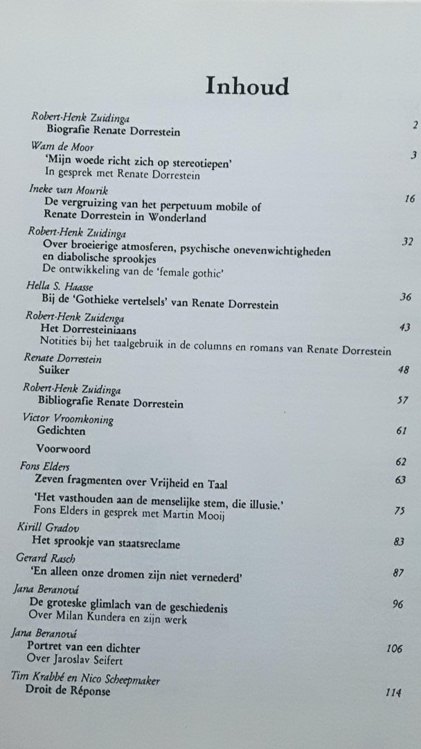 Redactie - Bzzlletin Jaargang 1988- 1989 nummer 166-167 Renate Dorrestein