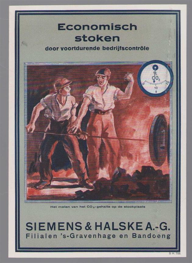 n.n - (POSTER - AFFICHE) Siemens & Halske A.G. - Economisch stoken