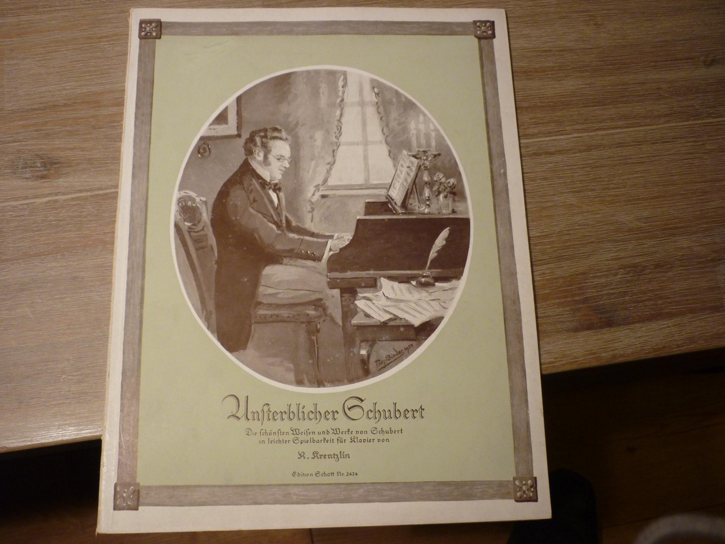 Schubert; Franz (1797–1828) - Unsterblicher Schubert Die beliebtesten Melodien aus Franz Schuberts Werken ganz leicht spielbar gesetzt; (Redactie: Krentzlin Richard) voor Piano - Muziekboek