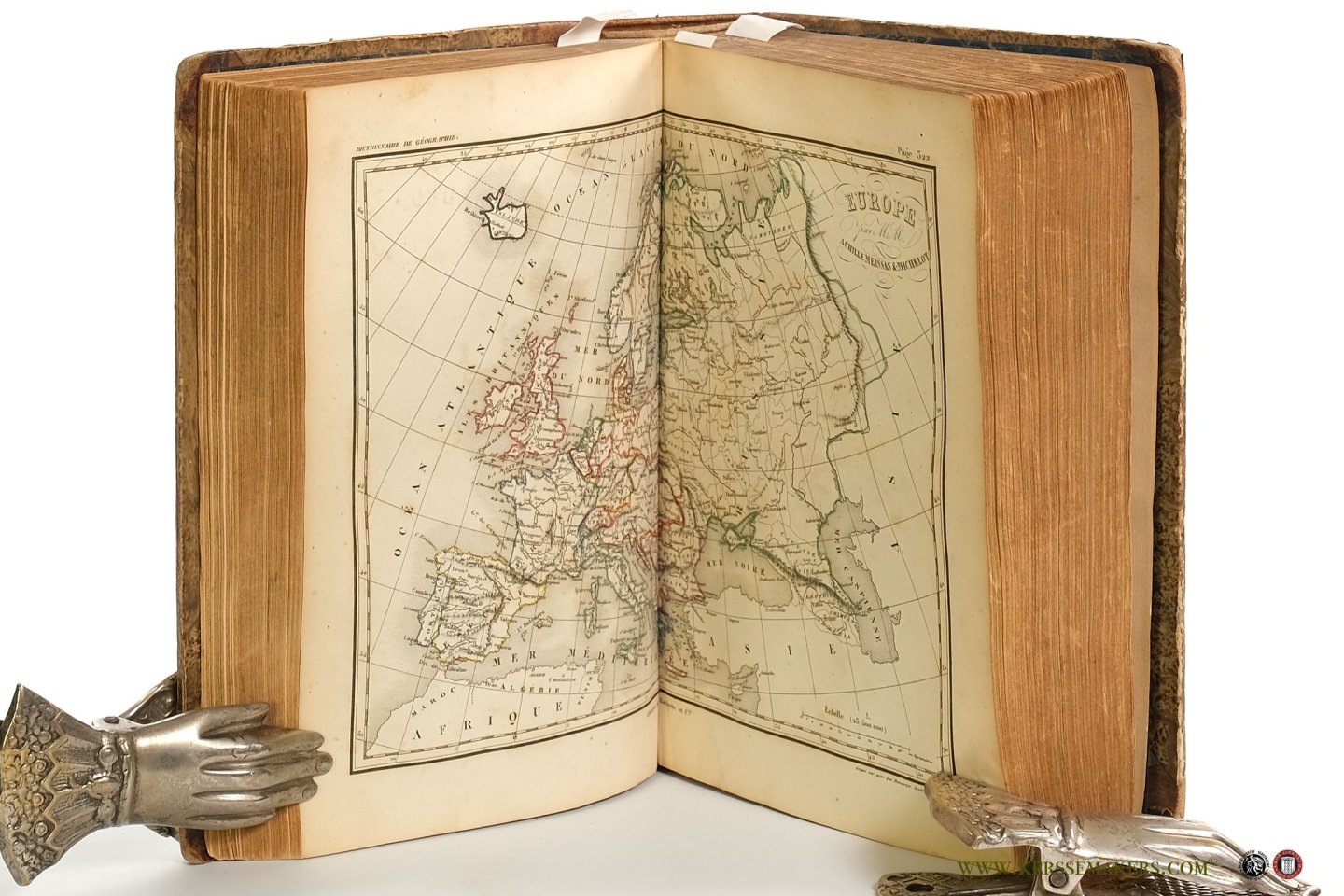 Meissas, Achille et Michelot - Dictionnaire de géographie ancienne et moderne. Contenant tout ce qu'il est important de connaître en géographie physique, politique, commerciale et industrielle et les notions indespensables pour l'étude de l'histoire. Avec huit cartes.