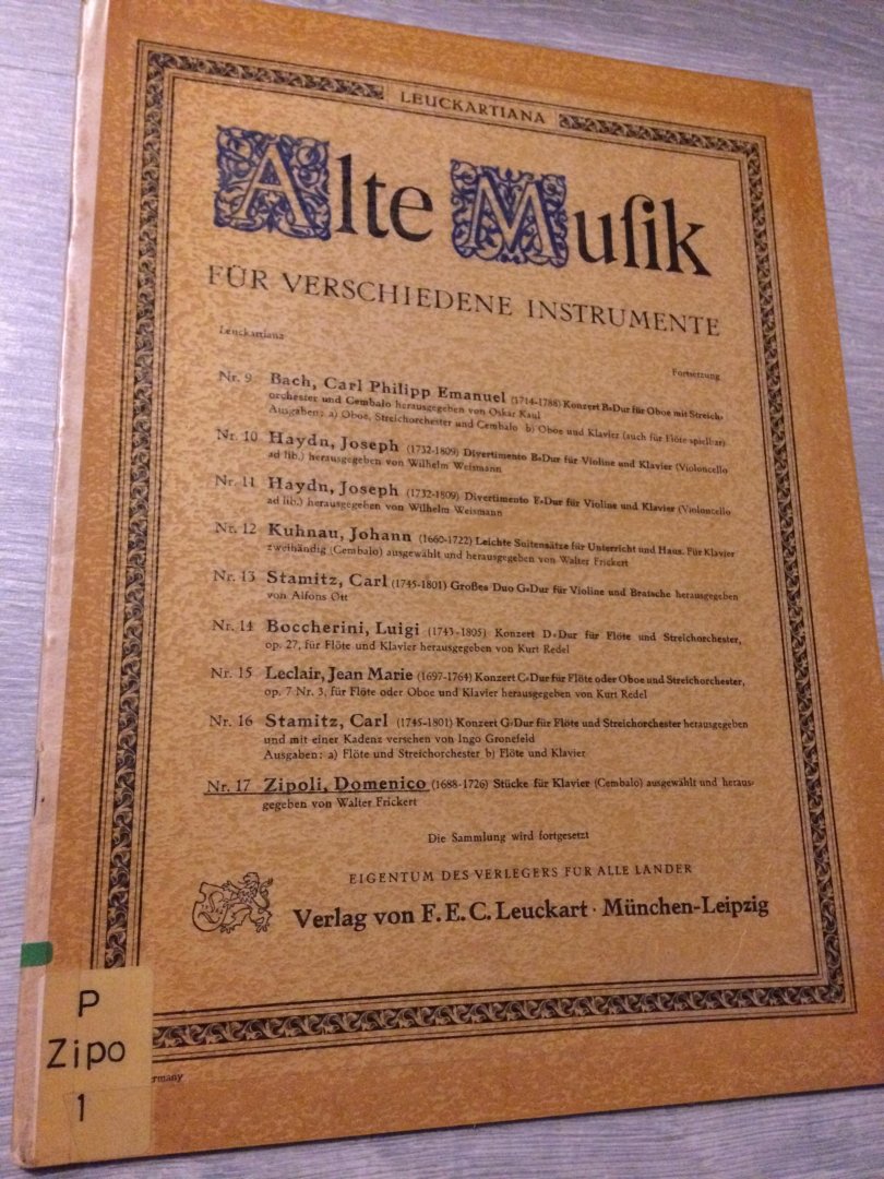 Walter Frickert - Alte musik fur verschiedene instrumente