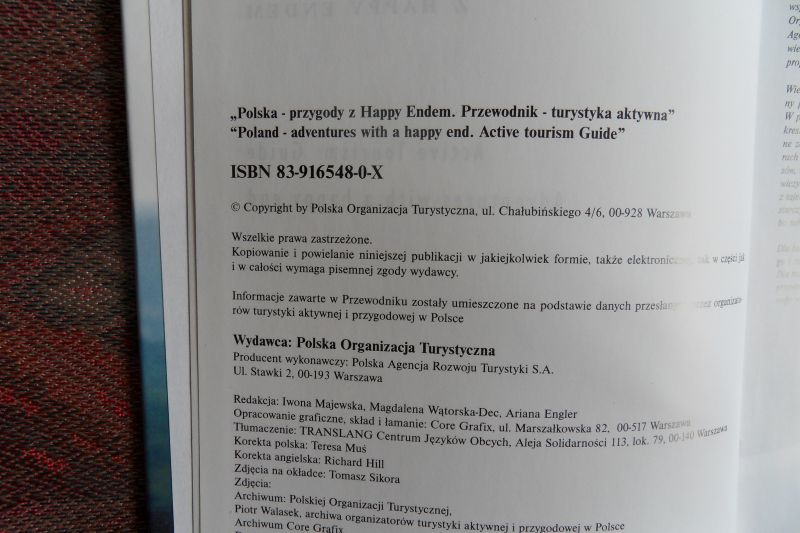 Wojcik, Gwidon (voorwoord). - Przygody. - Przewodnik - Turysyka Aktywna. Z Happy Endem. - Active Tourism Guide; Adventures with a Happy End. Poland.