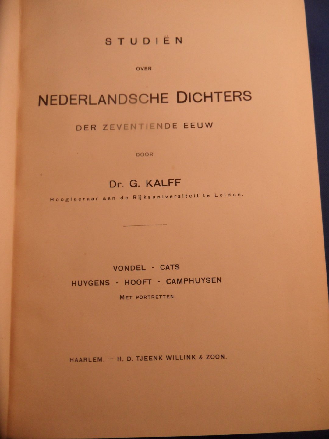 Kalff, G. - Studien over Nederlandsche dichters der 17e eeuw