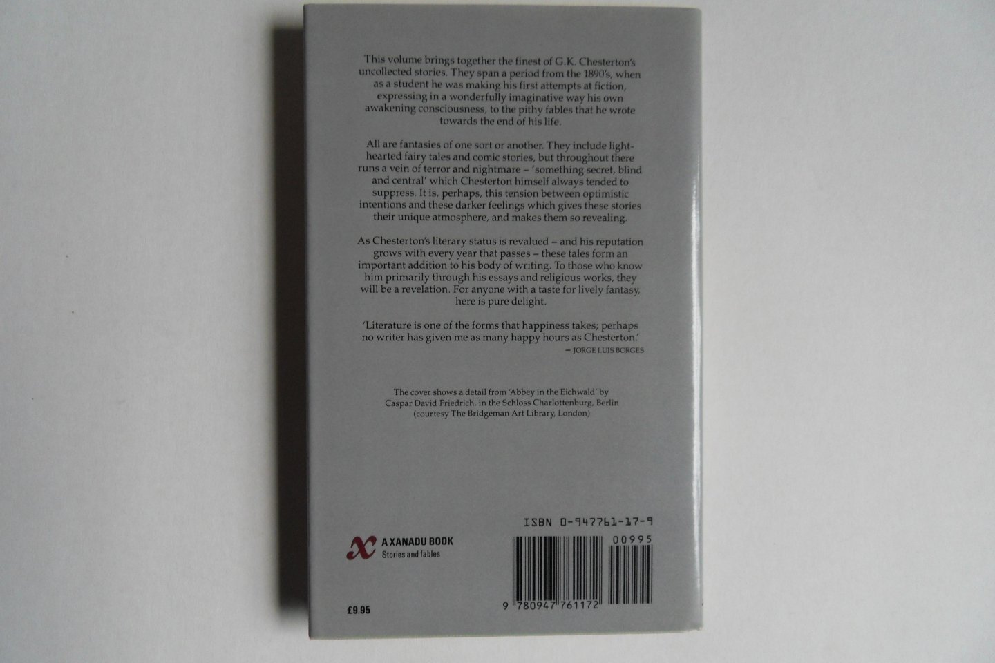 Chesterton, G.K. [Smith, Marie - selection and introduction ]. - Daylight and Nightmare. - Uncollected Stories and Fables.