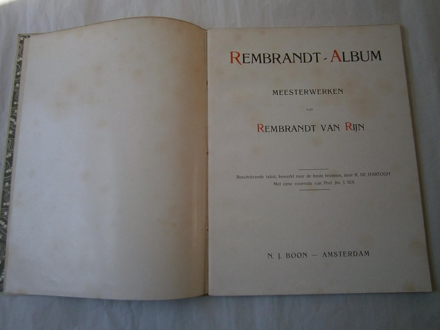 Hartogh, K. de - Rembrandt album meesterwerken van Rembrandt van Rijn