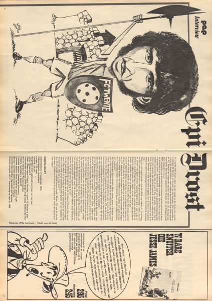 Diverse tekenaars - PEP 1971 nr. 46, stripweekblad, 6/12 november 1971 met o.a. DIVERSE STRIPS (ASTERIX/MANGAS COLORADES/MICK TANGY/RIK RINGERS/LUCKY LUKE)/LEON RUSSELL (2 p. TEKENING PETER DE SMET)/EPI DROST (FC TWENTE , 1,5 p..)/DE GENERAAL (COVER TEKENING) , goede