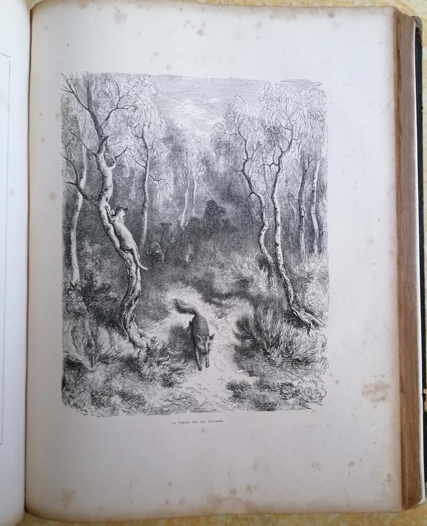 Fontaine, Jean de la (tekst); Gustave Doré (gravures); [Eugène] Géruzez (editie, inleiding over Jean de la Fontaine) - Les Fables