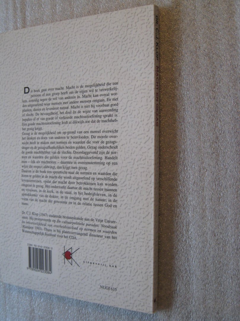 Klop, Dr.C.J. - Macht en gezag