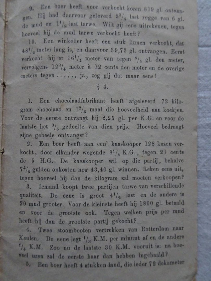 Boeser, A.L.. - Tweede rekenboekje. Verzameling van voorstellen, ter toepassing van de leer der tiendeelige breuken en van ons maat-, en gewicht- en muntstelsel/ Vierde rekenboekje. regel van drieën met tiendeelige en gewone breuken/ Nieuw rekenboek voor de l...