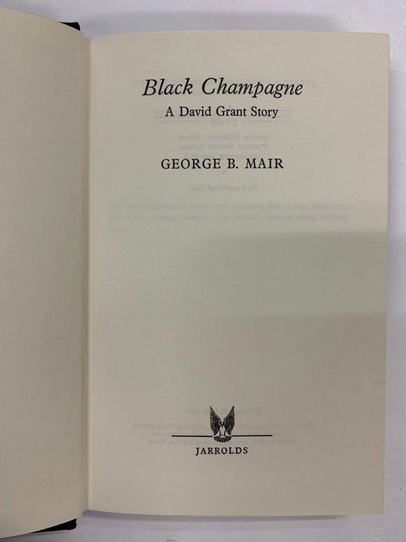George B. Mair - Black Champagne - GESIGNEERD exemplaar