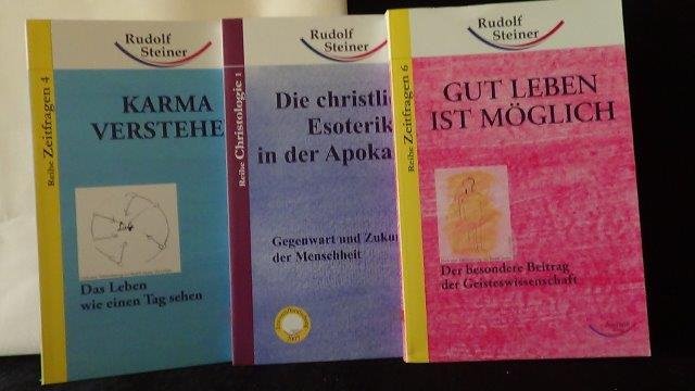 Steiner, Rudolf, - Steiner, Rudolf: 3 Taschenbücher. 1. Gut leben ist möglich 2. Karma verstehen 3. Die christliche Esoterik