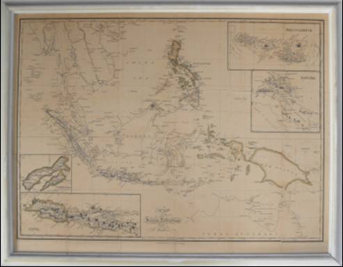 WALKER: MAP OF THE INDIAN ARCHIPELAGO - By S. Walker. With insets of Bangka, Java, Bali and Lombok, and Amboina
