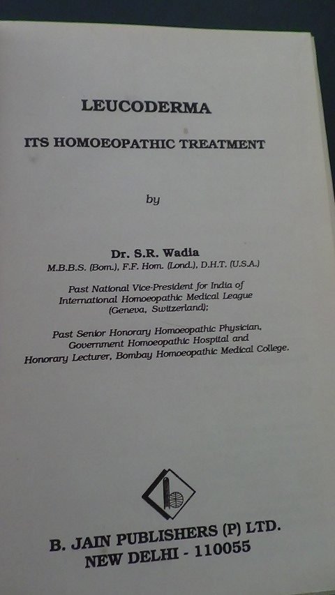 Wadia, S.R. - Leucoderma. Its homoeopathic treatment.