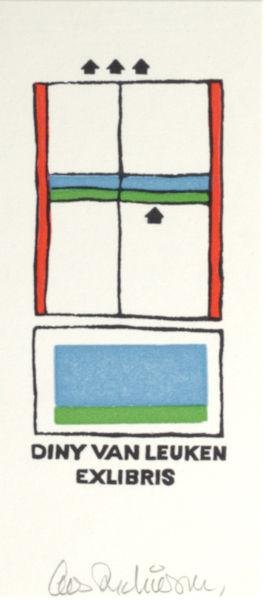 Andriessen, Cees - Exlibris voor Diny van Leuken.