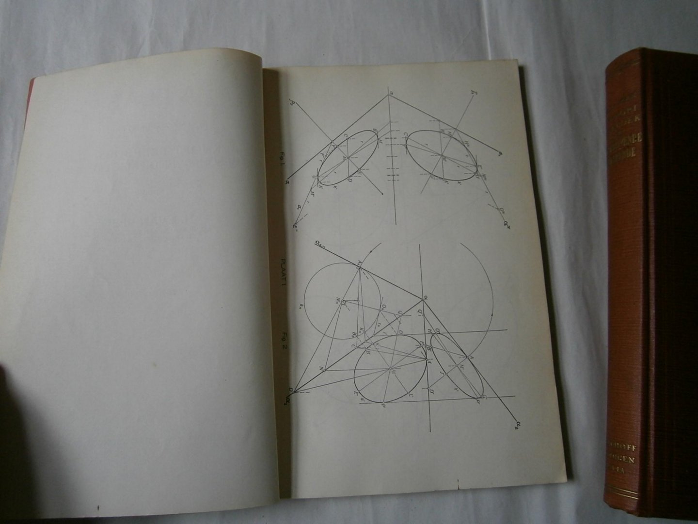 Veen, H.J. van - Beknopt leerboek der beschrijvende meetkunde + atlas