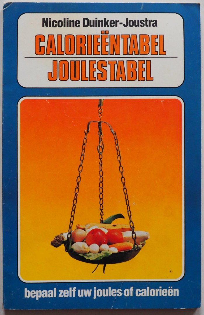 Duinker-Joustra, Nicoline - Calorieëntabel Joulestabel. Bepaal zelf uw joules of calorieen