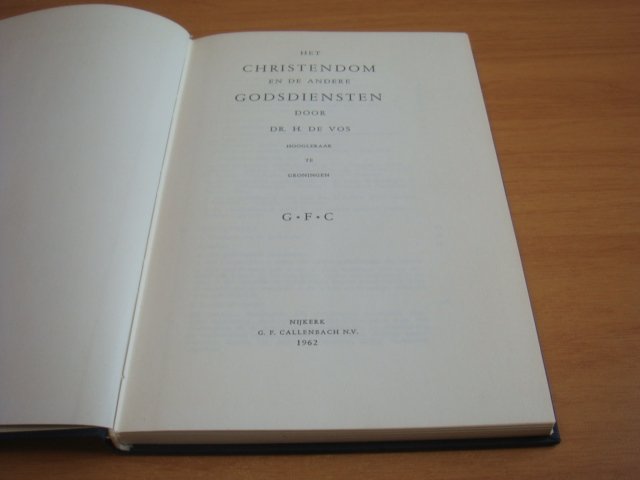 Vos, H de - Het christendom en de andere godsdiensten