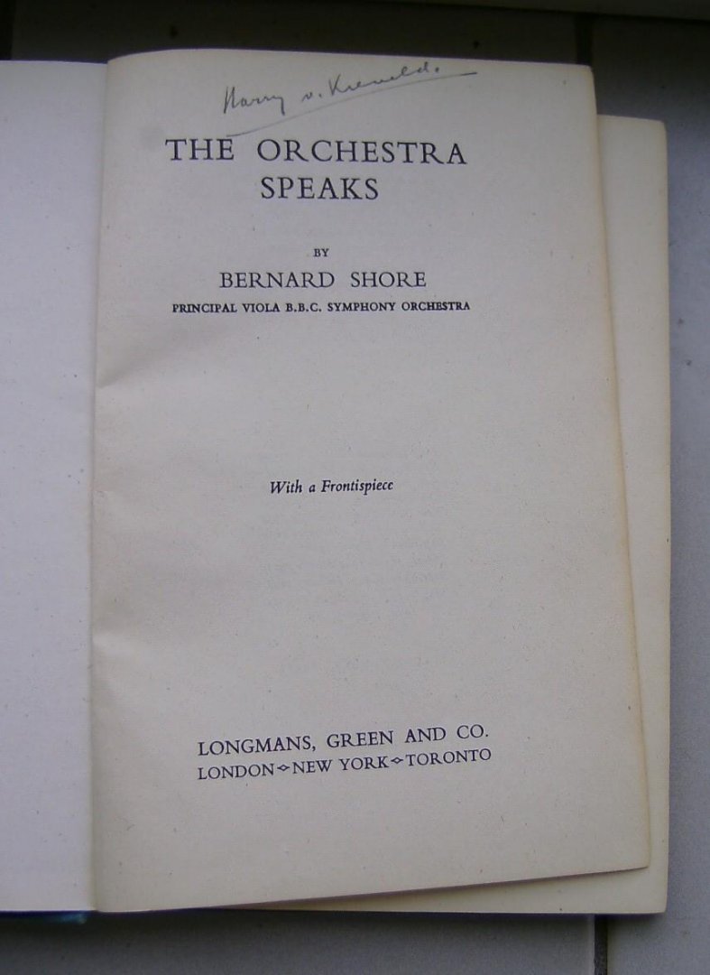 Shore, Bernard - The orchestra speaks