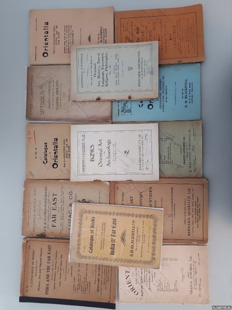 Various - 13 Bookdealers Catalogues featuring a Japanese section 1920s/1930s