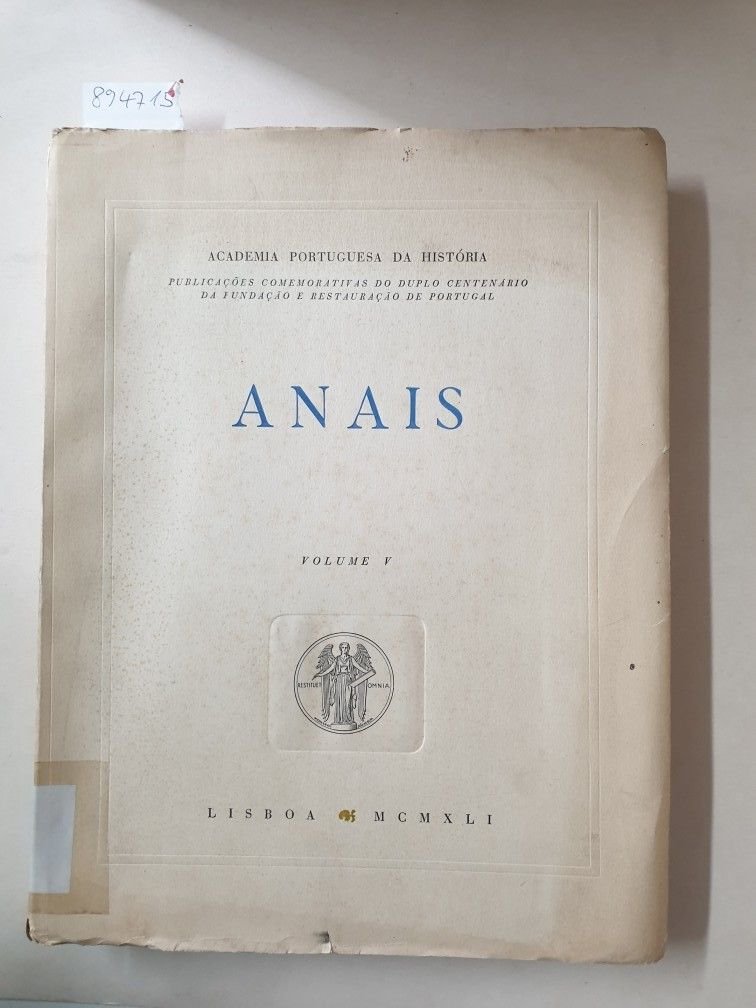 Academia Portuguesa Da História (Hrsg.): - Anais : Volume V :