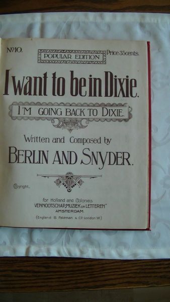 Wagner, Richard - berlin snyder - Tieck - Lyncke - Suppe - erminie- morse - EGBERS- FALL - Lohengrin,  brautlied - i want to be in dixie - potpourri pour piano- Lotte, du süsse Maus - Een kind van HOLLAND- DE INFANTERIST