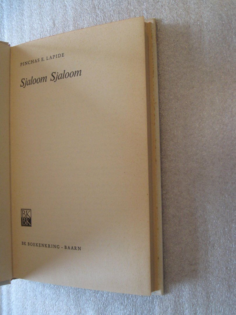 Lapide, Pinchas E. - Sjaloom sjaloom